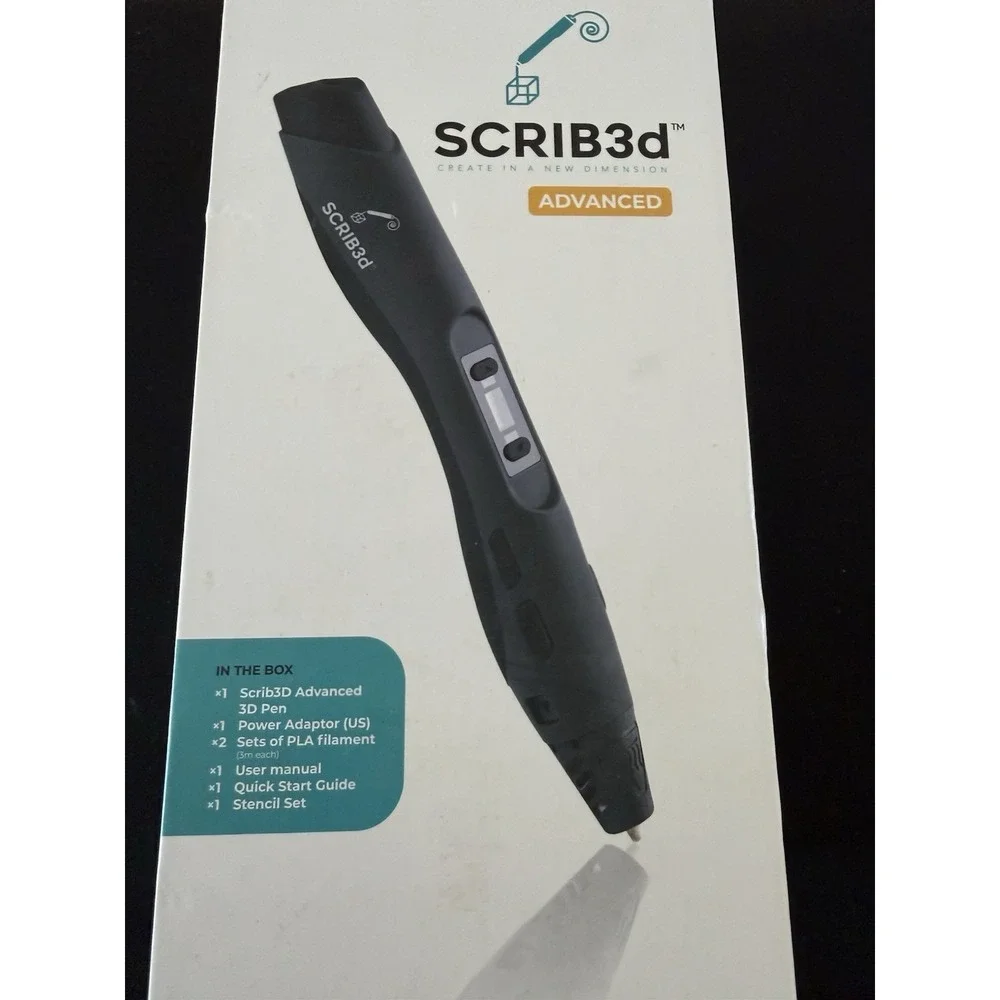SCRIB3D Advanced 3D Printing Pen Grey Complete Kit Great Condition Tested